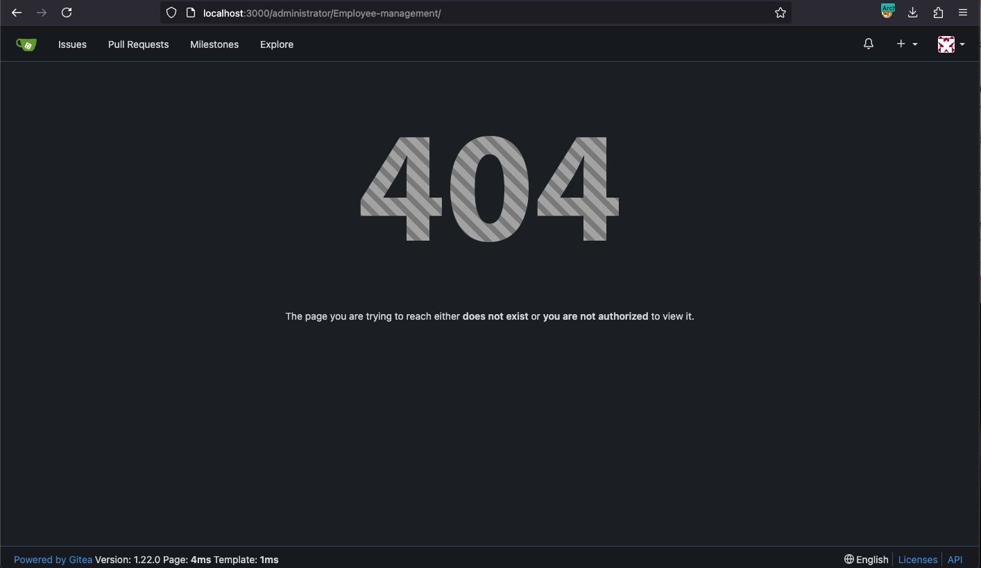 cat gittea 404