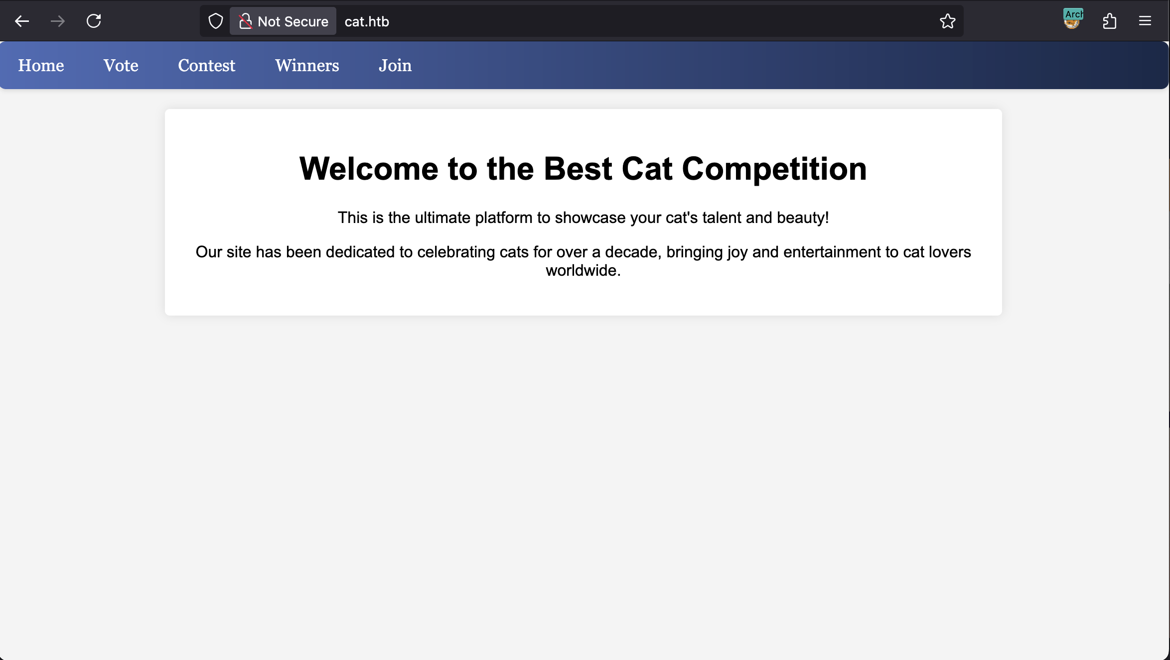 cat homepage