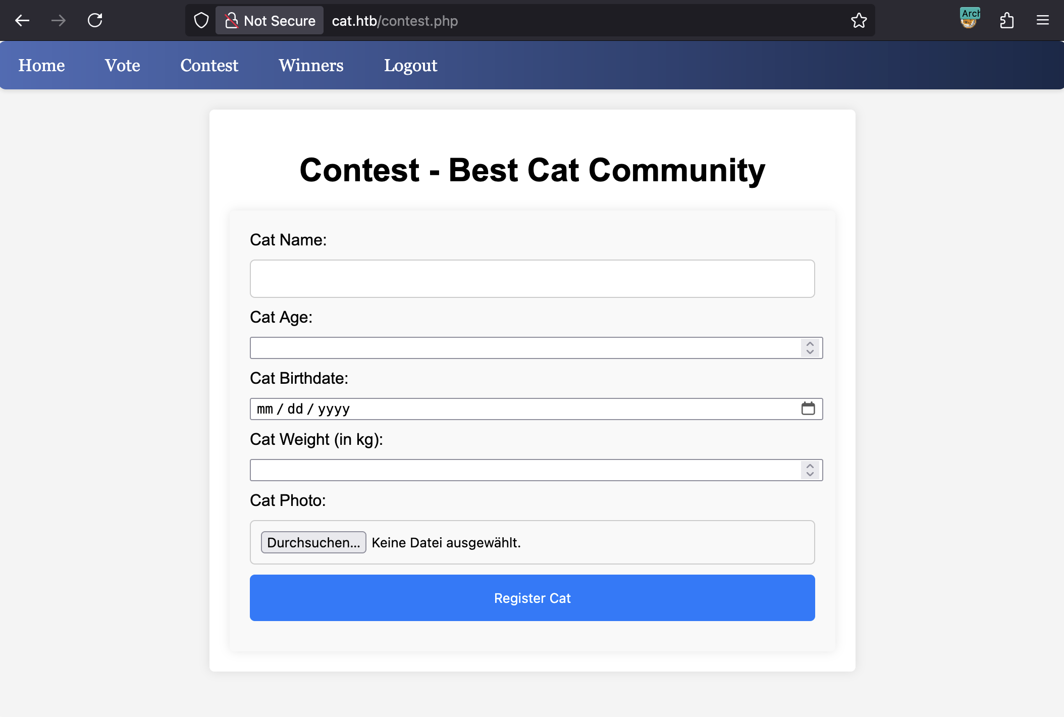 cat registration